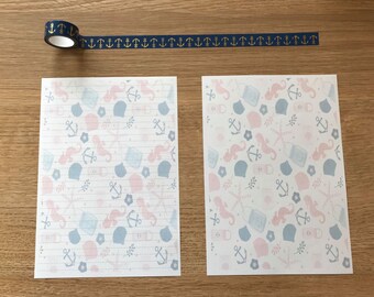 Nautical Snail Mail Pen Pal Writing Paper