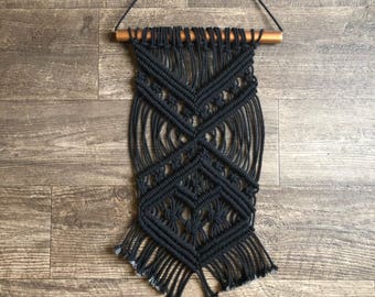 Black Macrame Wall Hanging
