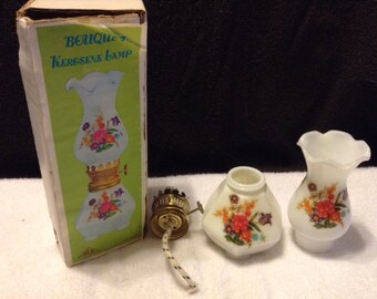 Vintage Glass Kerosene Lamp