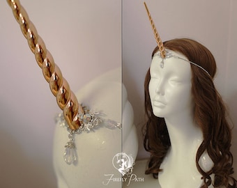 Thick Copper Unicorn Horn Circlet