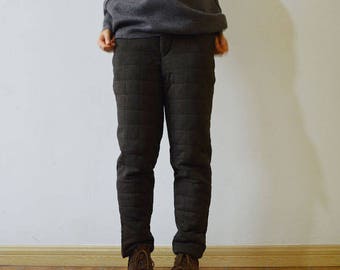 997---Knit Cotton Quilt Winter Pants, Made to Order.
