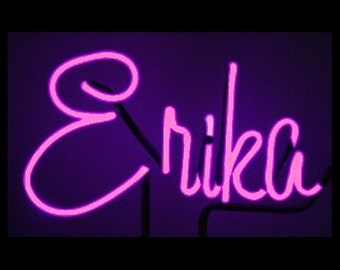 Neon Name or Word Custom Neon Freestanding Name Art Sculpture - Your Name in Neon, 3 to 7 letters - A Great Gift!!!