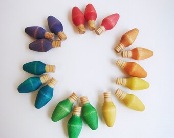 Colored Counting Lights - Montessori Waldorf inspired Math and Counting Toy
