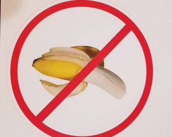 No Bananas Decal, banana, superstition, no bananas on boats