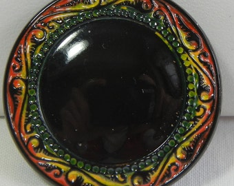 Smooth Center Czech Glass Button