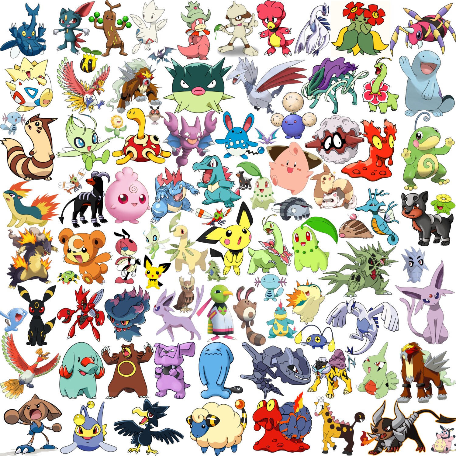 280 Second Generation Pokemon Clipart And Silhouette Pokemon