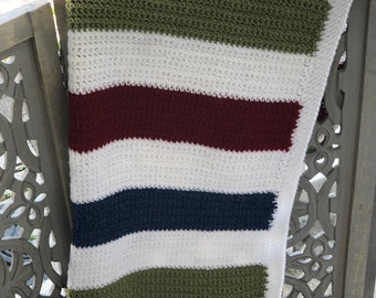 Striped Crochet Baby Blanket