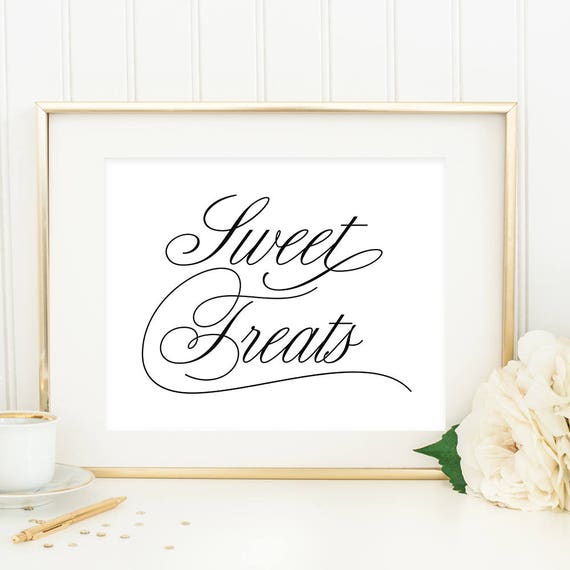 Printable Sweet Treats Sign Dessert Table Sign Elegant