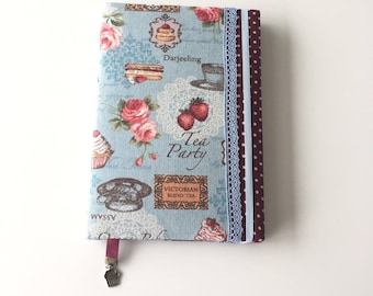 Vintage style fabric covered A5 Notebook; recipe notepad; Mother's gift; Women's cookbook; personalized present;mother's gift;