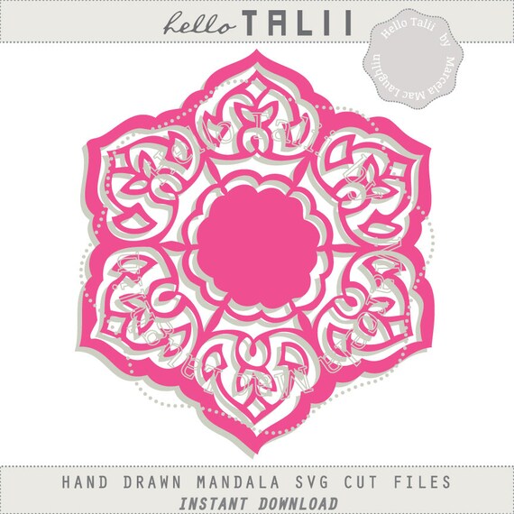 Download Hand drawn MANDALA SVG Cut files Dxf Studio3 PNG Digital