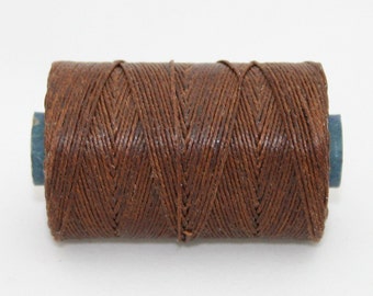 Waxed Irish Linen Thread Walnut Brown 7 Ply Waxed Thread