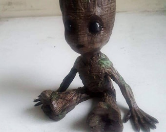 baby Groot hand painted