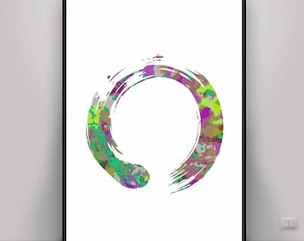 Zen Art, Zen Enso Art, Meditation Art, Digital Art, Digital print, Mindful Art, Peaceful Art, Energy Art, Energy Print, Yoga Art, Buddhism