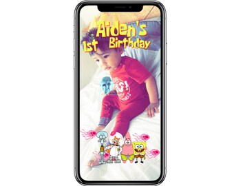 SpongeBob SquarePants Snapchat Birthday Geolfilter Filter for Party