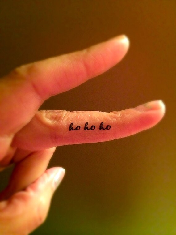 Items similar to Ho Ho Ho Temporary Tattoo Christmas / Fake Tattoos / Set of 5 / Tattoo on Etsy