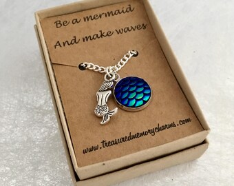 Mermaid Necklace, Mermaid Pendant, Mermaid Jewellery, Mermaid Gifts, Mermaid Jewelry, Gift Ideas, Christmas Gift, Beach Necklace
