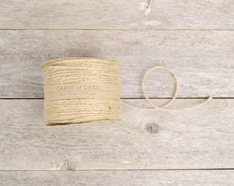 Natural Jute Twine / Rustic Wedding Twine / Tan Twine / Natural String - 100 yards