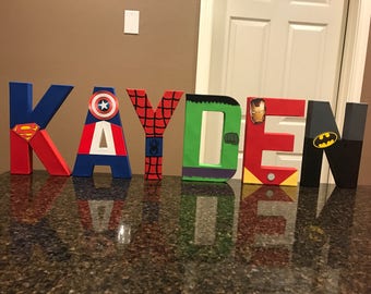 Avengers Super Heroes Custom Name Letters - price is per letter