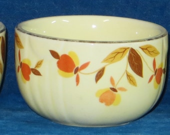 3 Jewel Tea Autumn leaf custard bowls