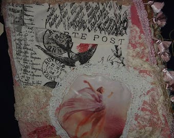 fabric collage book