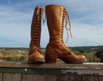 Vintage FRYE black label campus boots 1970's size 5 1/2