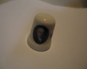 Vintage James Madison 4th President 1809-1817 Porcelain Thimble, collectable