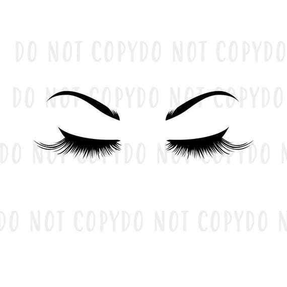 Download SVG Eyelashes and Eyebrows Bundle Cut File, Modern ...