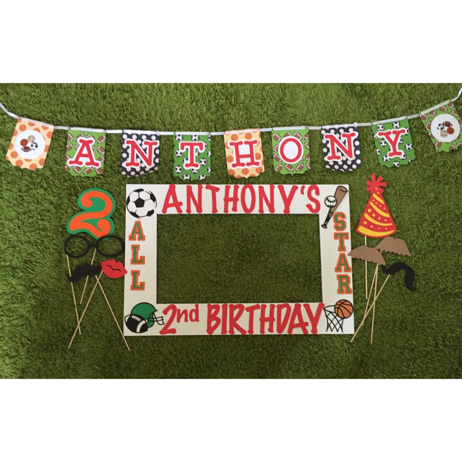 Sports photo booth frame props all star photo booth frame and