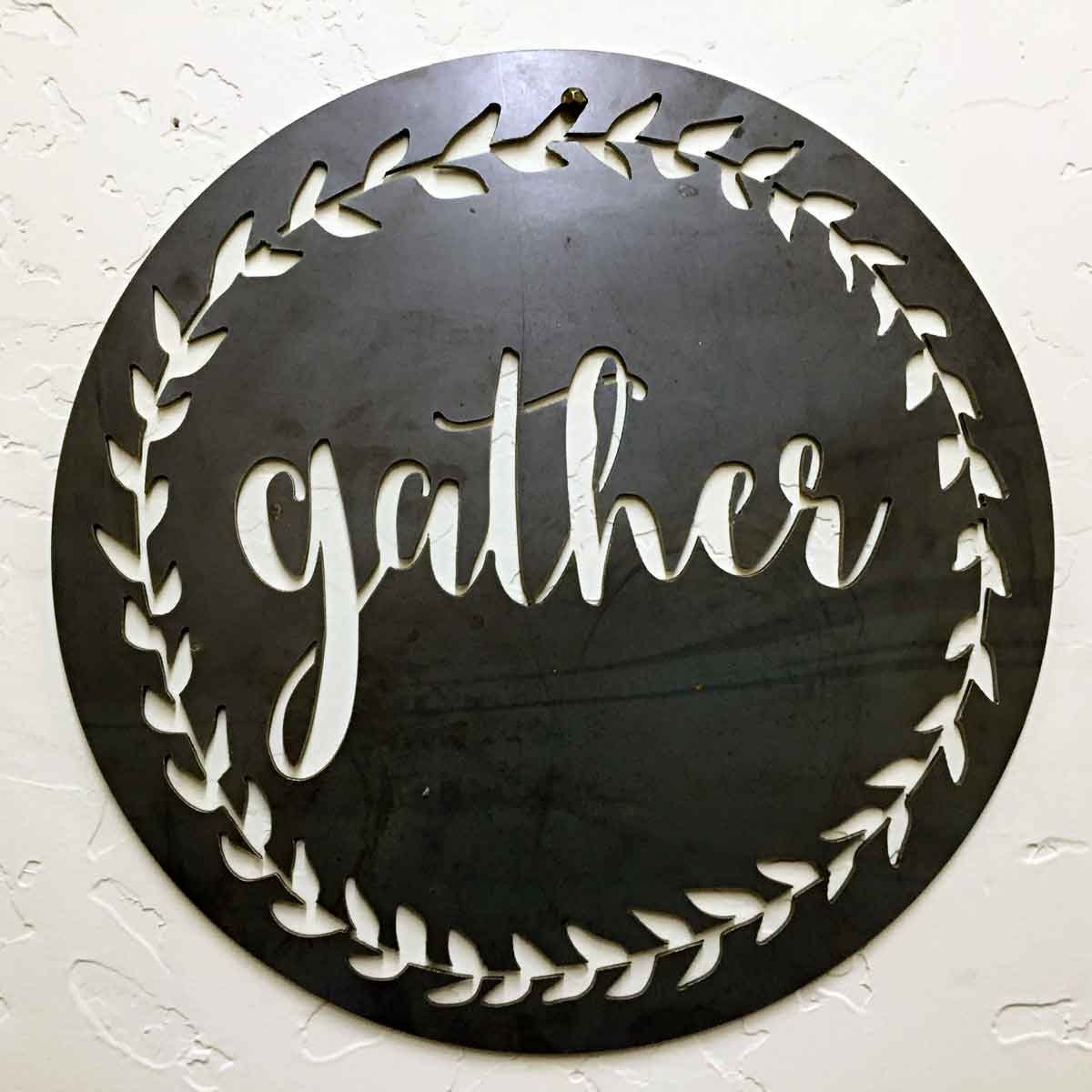 Custom Steel Gather Wall Decor