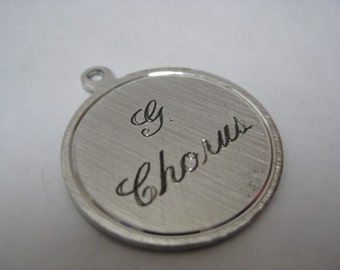 G Chorus Sterling Silver Charm Vintage 925