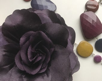 SILK ROSA, Flower , Dark Plum/ FL - 43
