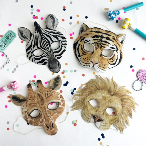 Items similar to Children's Animal Masks on Etsy