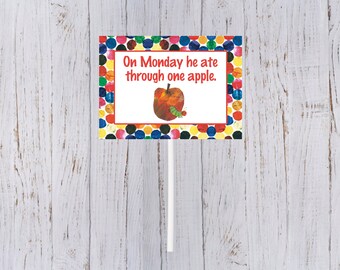 Very Hungry Caterpillar Birthday Party Food Picture Labels