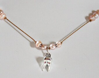 Silver Tooth,Necklace,Gift,For Dentist,For Dental Hygenist,For Dental Assistant,Graduation Gift,Unique,Dental Assistant Gift,For Her,Molar