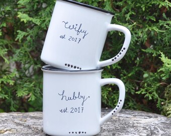 Wifey hubby mugs wifey mug wedding gift honeymoon mugs hubby wifey wedding mugs bridal shower couples mugs wifey and hubby anniversary gift