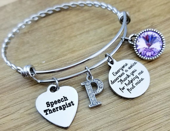 Speech Therapist Gift Speech Therapy Gifts Speech Language Pathologist Gift Speech Therapist Bracelet Gift for Speech Therapist