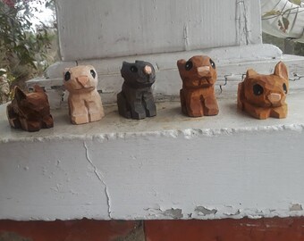 Four Folk Art Bunnies