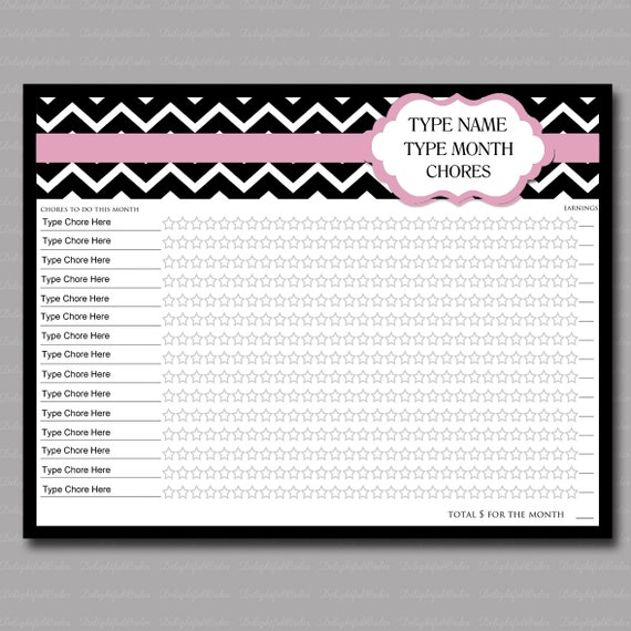 monthly chores