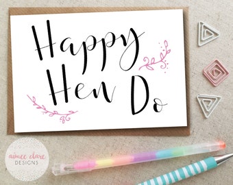 Happy Hen Do Card - Hen Party Card