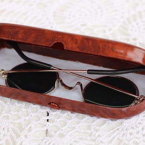 Vintge Soviet case for glasses Brown Eyeglasses Case Box glasses Retro Glasses Case Plastic glass Case For Eyeglasses Eyeglass holder