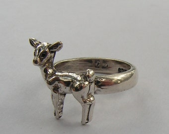 Sterling Silver Deer Ring