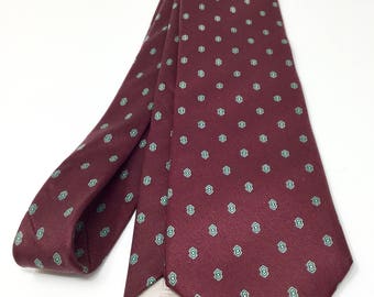 Vintage 80s DIor silk print necktie tie Christian Dior