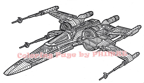 Download X-wing Starfighter Star Wars Star Wars Coloring page