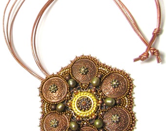 Brooch/Necklace of Thrones Bead Embroidery Brooch Kit by Ann Benson