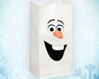Frozen Snowman Face Pieces, Treat Bag Decorations, 3 Sizes (approx. 8", 2.5" 5") - You Print - INSTANT DOWNLOAD
