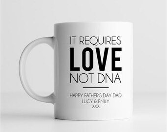 Step dad gift, Step father, Step dad gift for father's dad, it requires love not DNA, Adoption gift for daddy, Gift for dad, Father's day