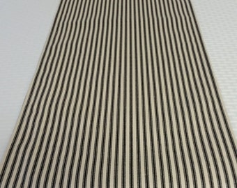 Table Runner, Black stripe table runner, Christmas table runner, black ticking table runner, stripe table runner,