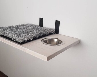 Heigh cat post for cat food Wall cat feeder Feeder Platform Cat Bowls feeding stand cat feeding table cat wall feeding shelf