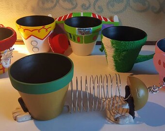 Hand Painted TOY STORY Clay Pots (5")