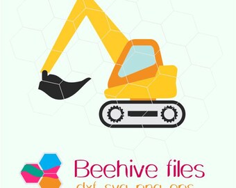 Excavator in svg, dxf, png,format. Instant download for Cricut Design Space and Silhouette Studio